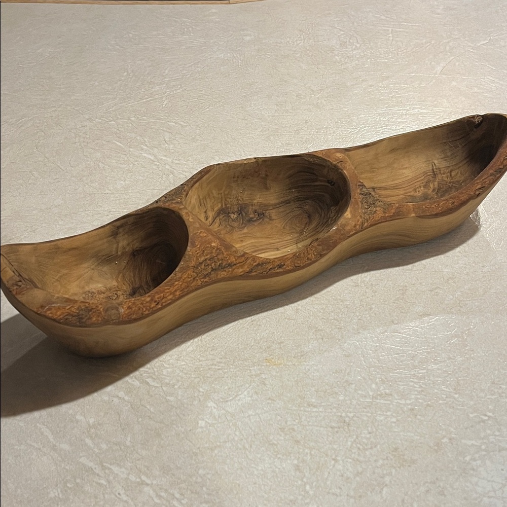 Natural Wooden Serving Bowl